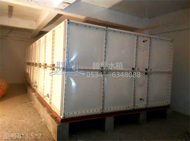 天津南湖智湾办公楼玻璃钢水箱安装范例